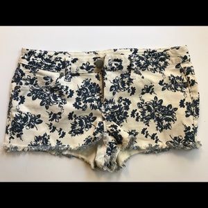 Forever blue and white shorts size 27